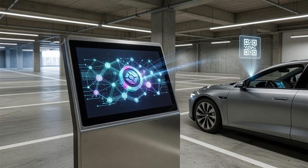 Digital token and blockchain concept in a parking context