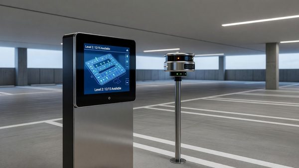 Contactless payment terminal at a parking pay station