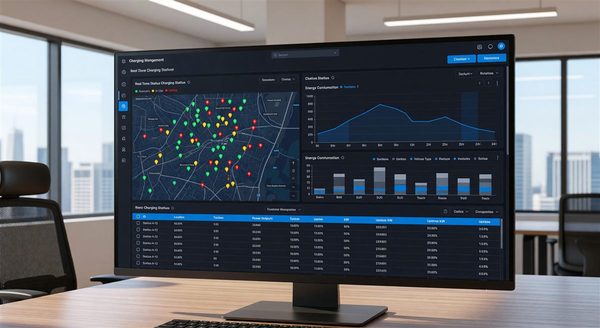 EV charging management software dashboard