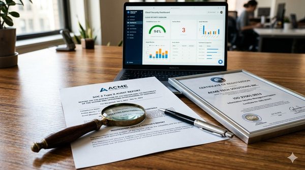 IT procurement reviewer examining cloud parking software SOC 2 attestation report