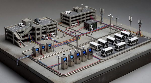 Platform model diagram showing parking services ecosystem