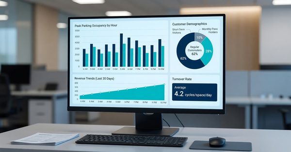Customer analytics dashboard for parking operations