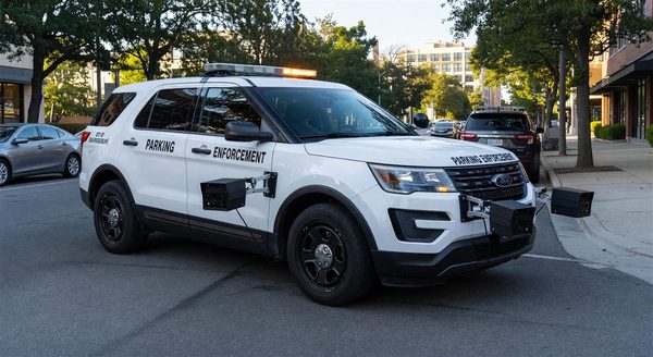 Parking enforcement vehicle with LPR cameras