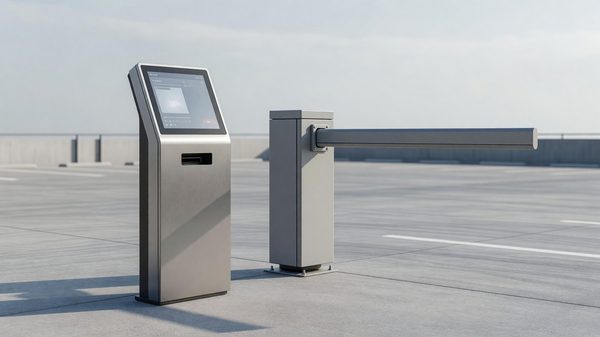 Parking guidance system with LED signs showing available spaces