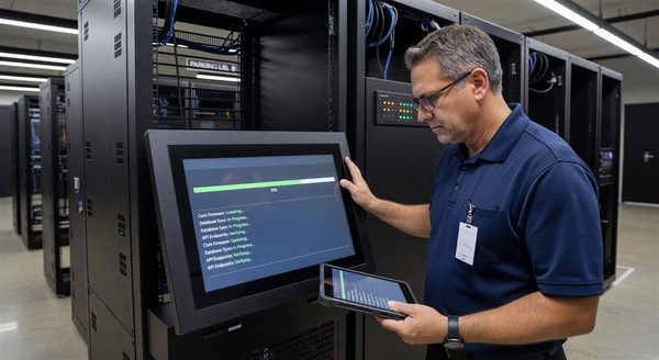 Software update process on parking management system